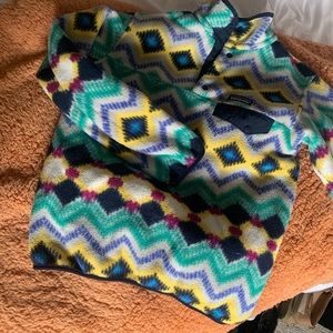 rare patagonia patterned synchilla sweater